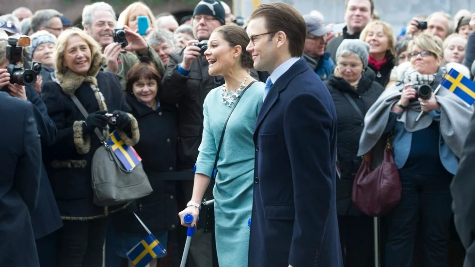 Kronprinsessan och prins Daniel var uppenbarligen i Düsseldorf 2014, och såg ut att ha det rätt kul.