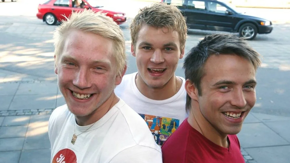 Det var då ... Guiftrion Victor Skillhammar, Tobias Aren och Robin Andersson laddade inför U20-EM i Rumänien. Foto: Tommy Larsson