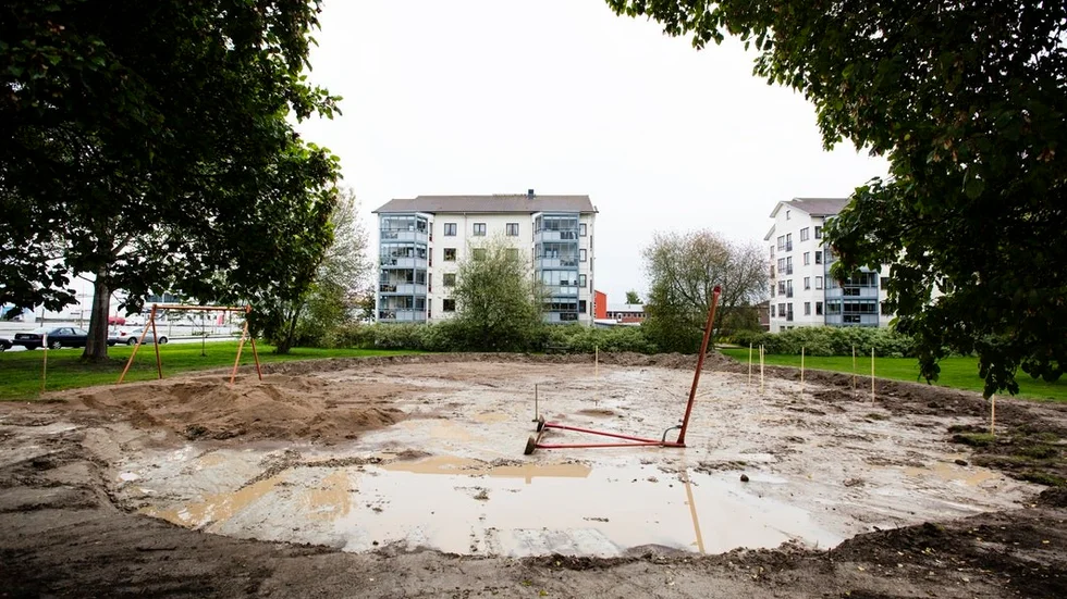 På Cirkusplatsen på Högbrunn, nära Sunlight, byggs en stor lekpark med cirkustema. Tidigare fanns bara en gungställning där.