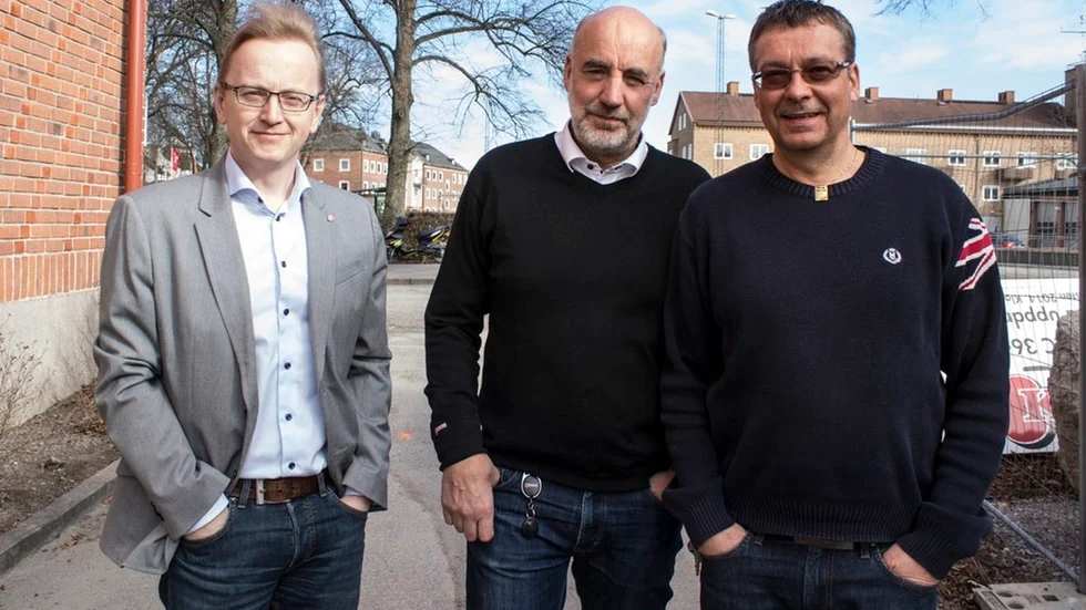 De som ska bo i våra lägenheter är de som gjort rätt, inte de som gjort fel, säger styrelseordföranden Fredrik Olovsson (S), Björn Johansson och Aulis Määttä-Hallin, Kfab.