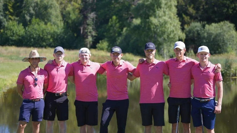 Fr vänster. Kapten Jakob Remon. Spelare, Gustav Liljedal,  Christian Brekkan, Anton Karlsson, Jesper Svensson, Tim Holmberg, David Nyfjäll.