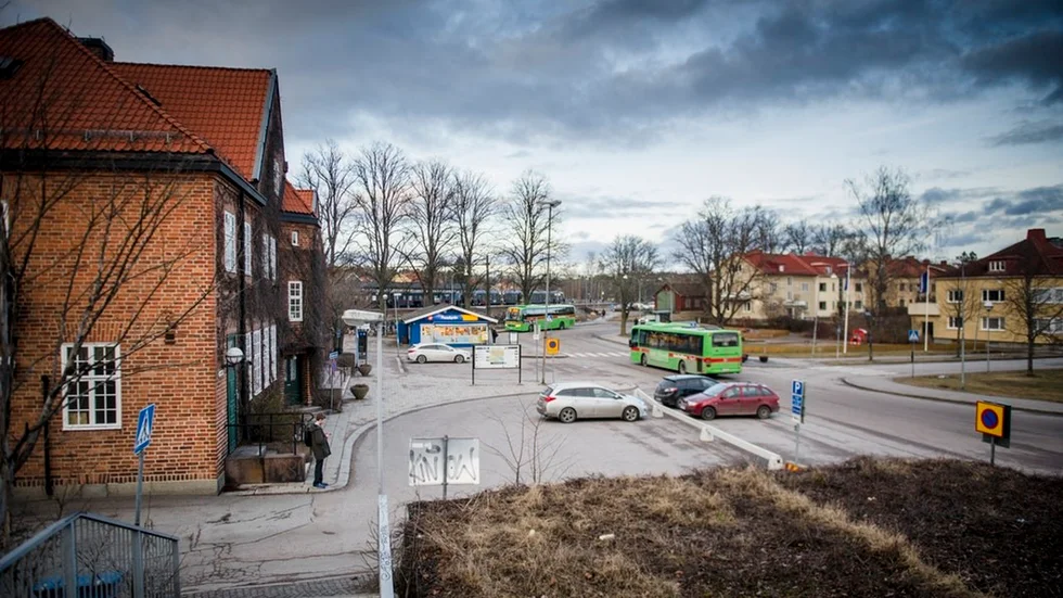 Så här ser det ut vid stationen i Nyköping just nu. FOTO: SANDRA NORDIN
