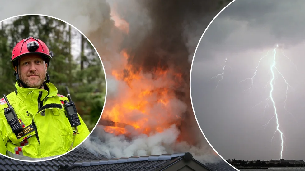 Det är svårt att skydda sig från blixtnedslag, enligt Joakim Karlsson på räddningstjänsten i Strängnäs.