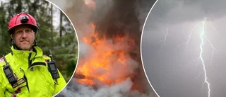 Efter husbranden – räddningstjänsten om risken för blixtnedslag: "Inte mycket man kan göra"