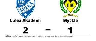 Elmi Faysal Humad enda målskytt när Myckle föll