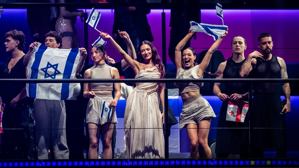 Israels Eden Golan firade att hon gått vidare till final i Eurovision Song Contest i Malmö.