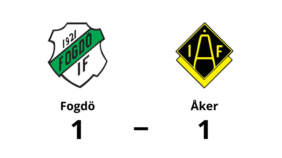 Fogdö IF spelade lika mot Åker