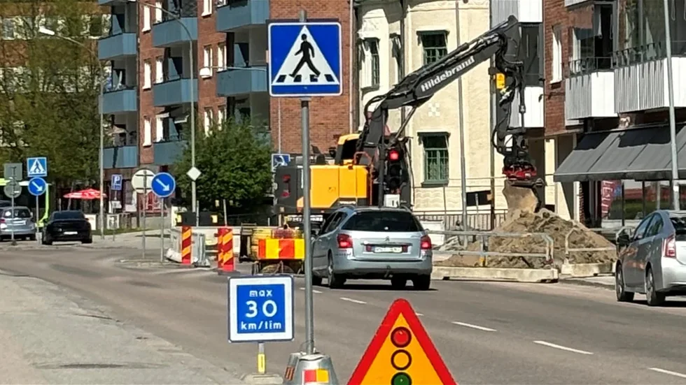 Kommunen uppmanar bilister att om möjligt välja en annan väg.