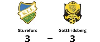 Gottfridsberg kryssade mot Sturefors