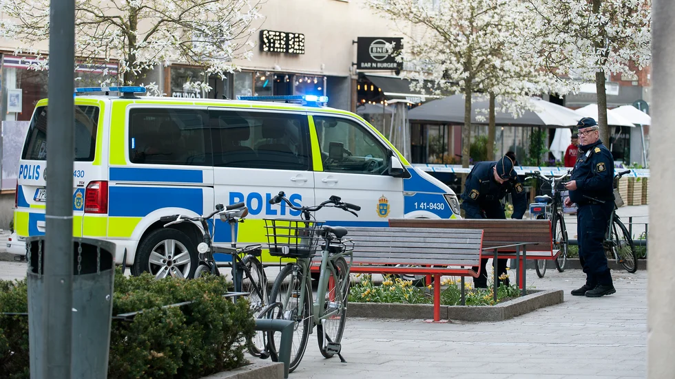 Skotten orsakade en stor polisinsats på Öster. 