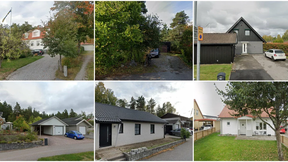 Strindbergsgatan 3B, Sländstigen 1, Konvaljestigen 4, Skogvaktarvägen 14, Jordgubbsvägen 6 och Färgerivägen 13