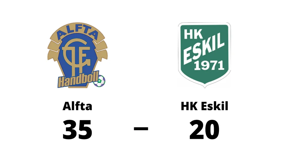 Alfta GIF HF vann mot HK Eskil