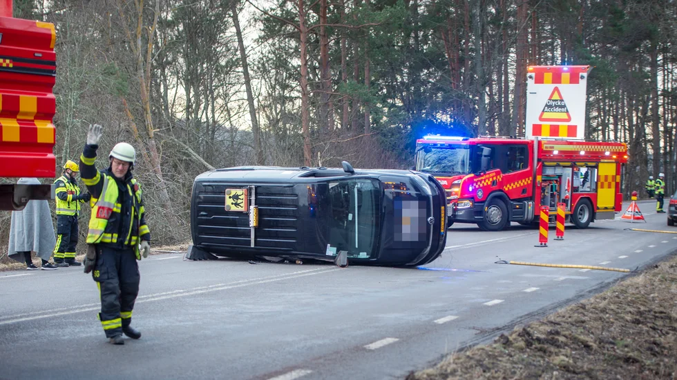 En skoltaxi krockade med en älg på väg 223 på torsdagsmorgonen. Ingen person skadades allvarligt.