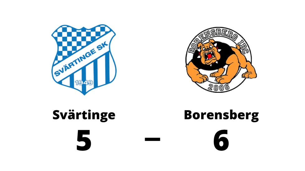 Svärtinge SK förlorade mot Borensberg IBC