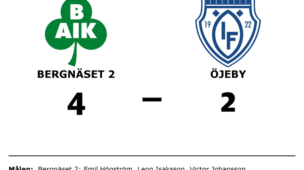 Bergnäsets AIK 2 vann mot Öjeby IF