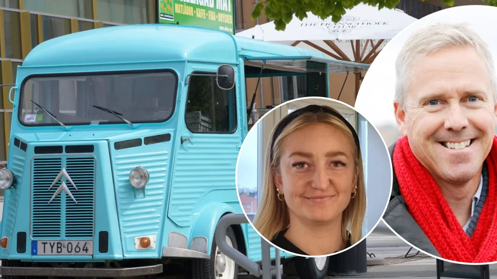 Till exempel en sådan här foodtruck skulle Josefine Ericsson och Anders Ekman på teknik- och servicekontoret gärna se på någon av de iordninggjorda platserna i kommunen. 
