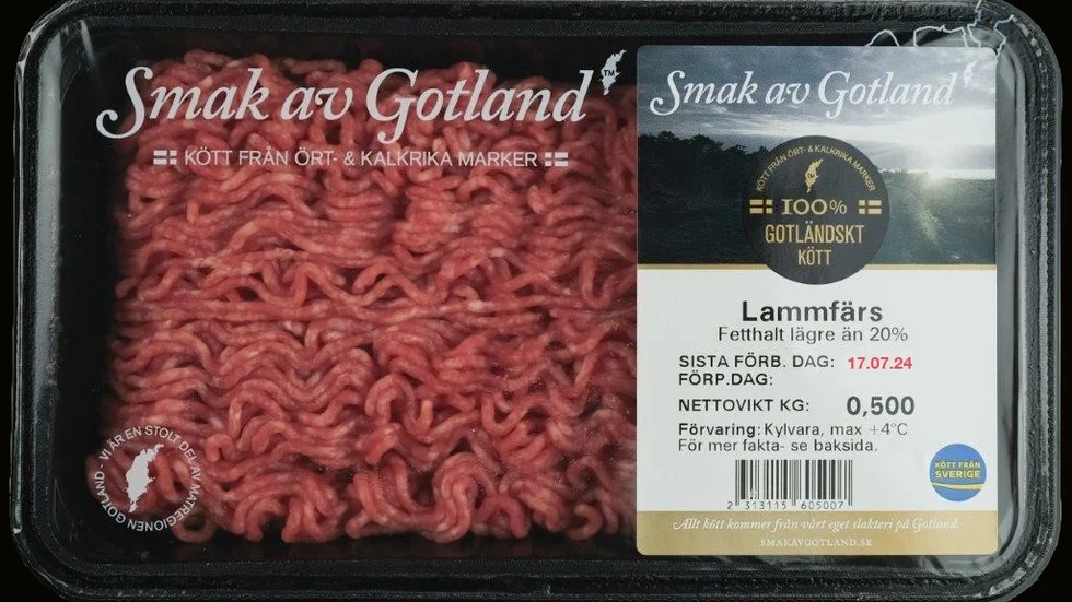 Lammfärs från Gotland återkallas efter att salmonella hittats. Pressbild.