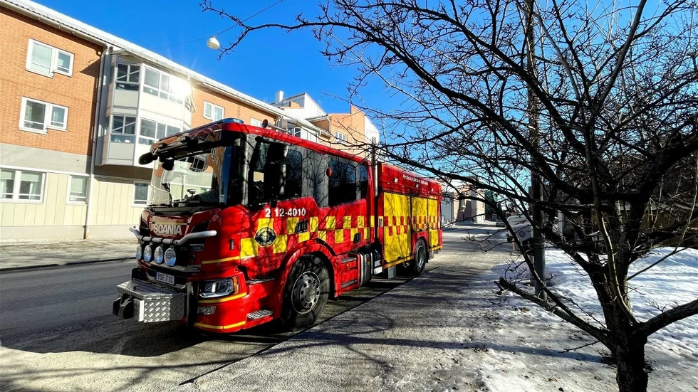 Larm om brand i Kiruna.