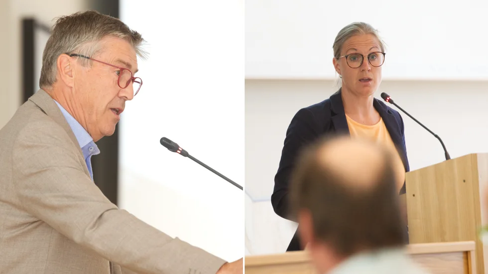 Arne Sjöberg (M) och Frida Edholm (K)