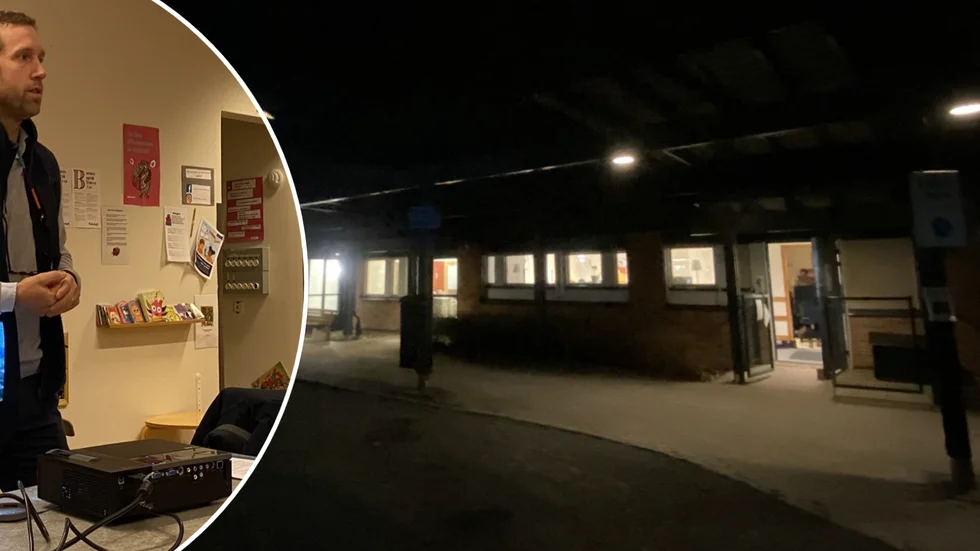 Möte om Läggesta skola under torsdagskvällen.