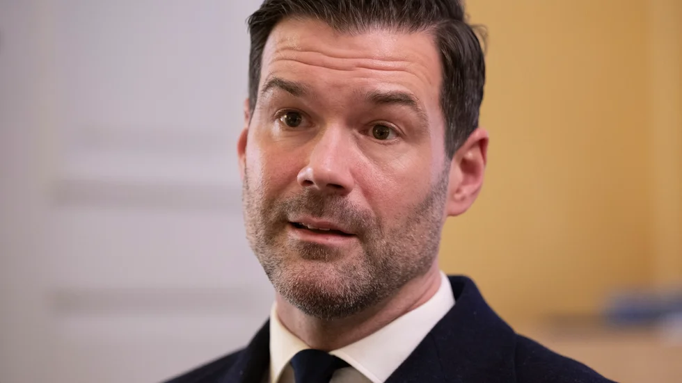Johan Forssell (M), bistånds- och utrikeshandelsminister. Arkivbild.