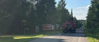 Stuga utanför Skellefteå nedbrunnen