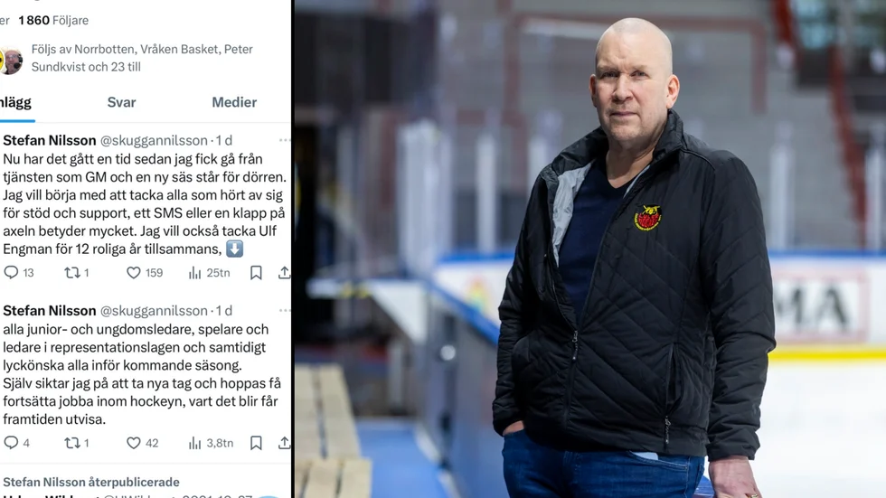 I ett inlägg på plattformen X (tidigare Twitter) skriver Skuggan sitt känslosamma meddelande.