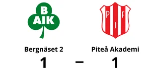 Toppmöte slutade i kryss mellan Bergnäset 2 och Piteå Akademi