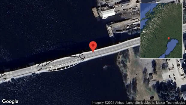 Broöppning stoppar trafiken på väg 616