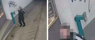 Här fångas klottraren på övervakningsfilm 