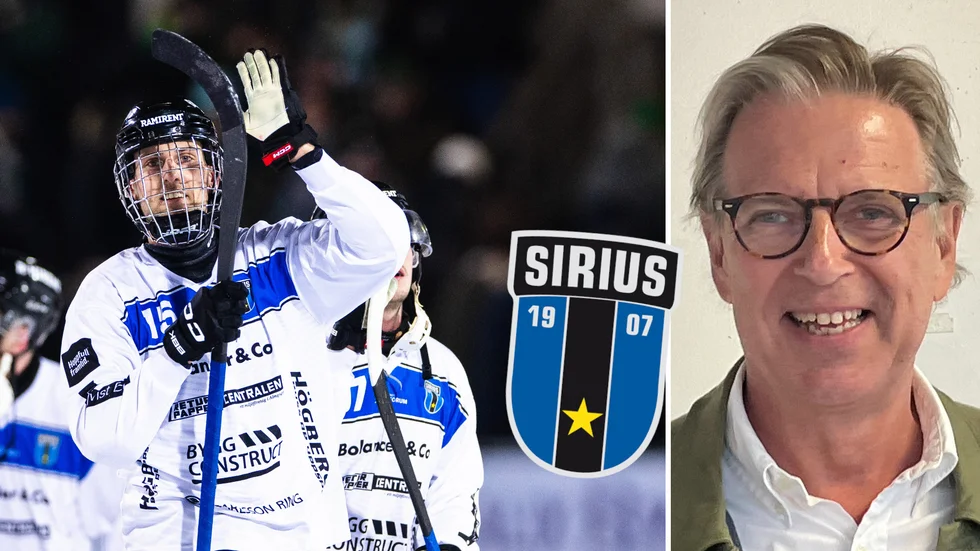 Ragnar Linder kommer med största sannolikhet att ta över efter Peter Nordgren som ordförande i Sirius Bandy. T v jublar Jerker Ortman efter en av fjolårets segrar i elitserien.
