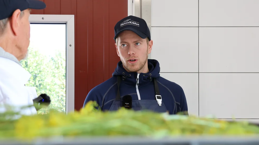 Mathias Cah driver Marcuskräftan i Väderstad.