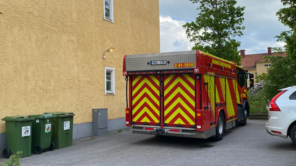 Räddningspersonal på platsen.