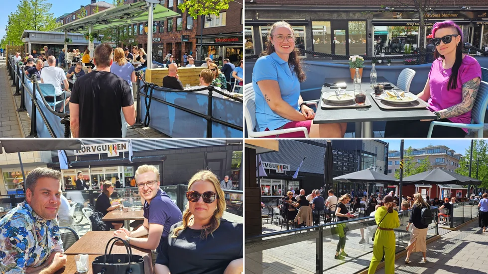 Uteserveringssäsongen har dragit igång i Luleå och under fredagen fick man vara ute i god tid för att få tag på ett bord i solen.