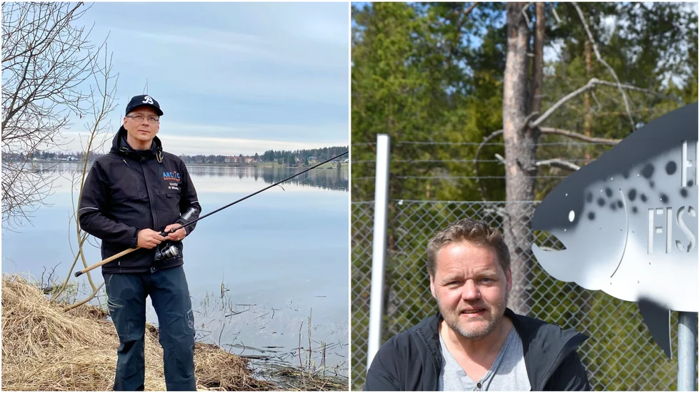 Fiskeguiden Robert Westin och Henri Heimonen, Hedens fiskodling.