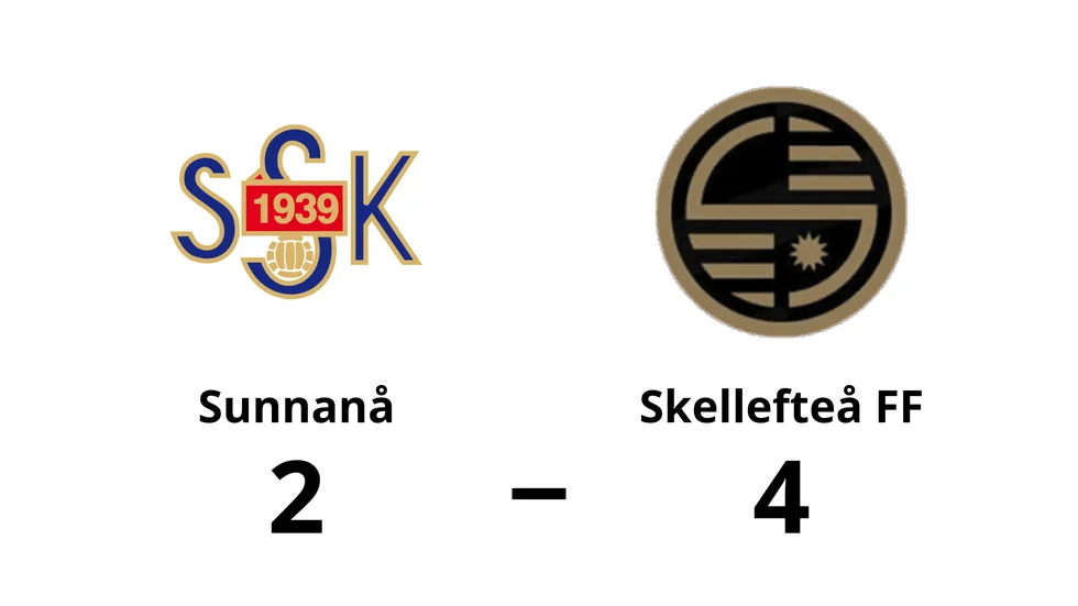 Sunnanå SK 2 förlorade mot Skellefteå FF