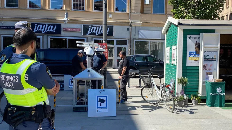 Polisen kamerabevakar Stora torget efter dödshot mot politiker inför EU-valet.