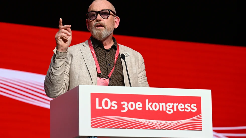 Johan Lindholm väljs till ny ordförande under LO:s kongress på Waterfront i Stockholm.