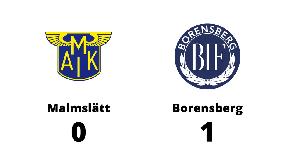 Malmslätts AIK förlorade mot Borensbergs IF