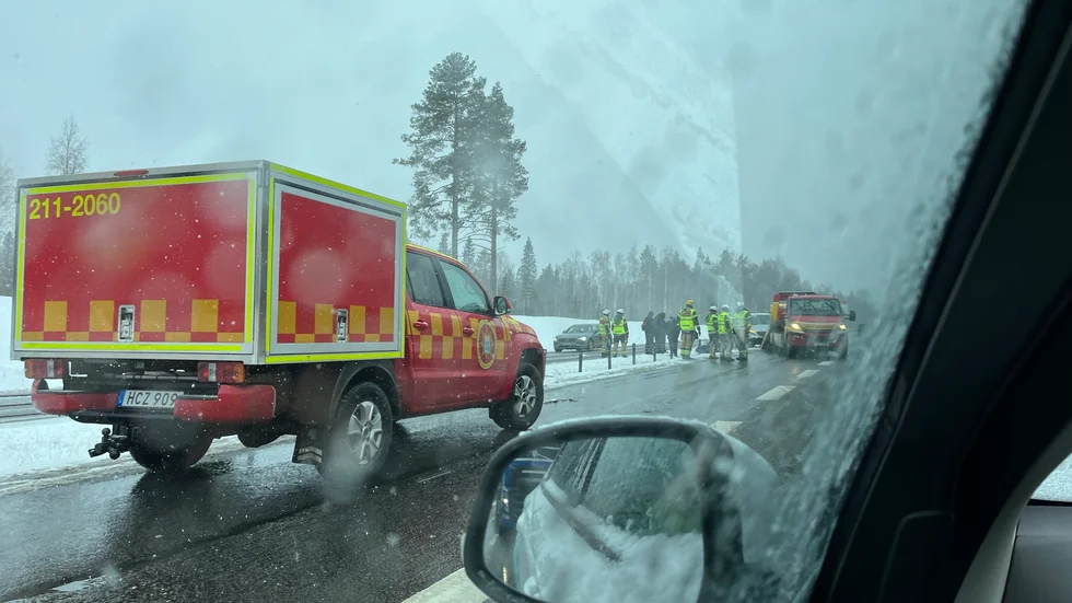 Ett körfält fick stängas under tiden som bärgningen pågick. 