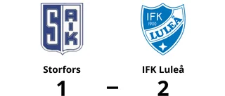 IFK Luleå vann borta mot Storfors