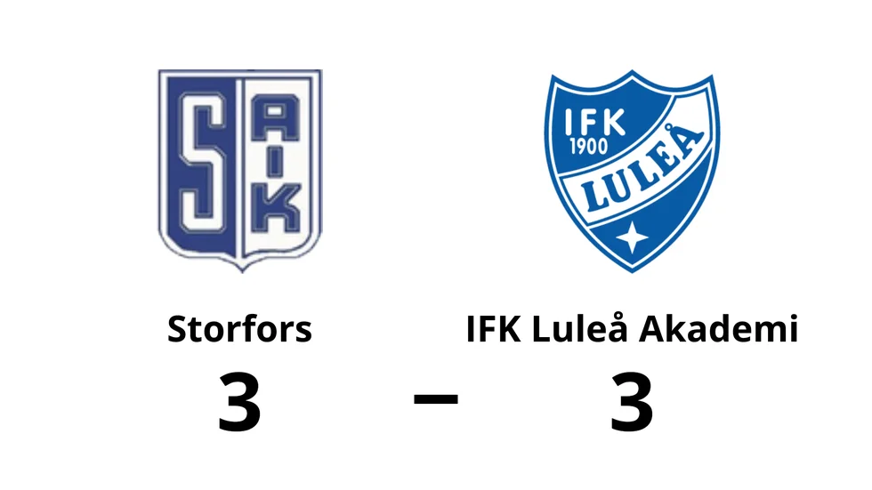 Storfors spelade lika mot IFK Luleå Akademi