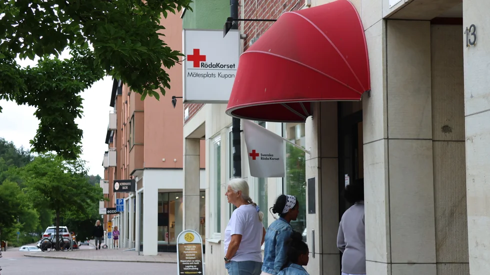 Röda korset kupan ligger mitt i Enköpings centrum.