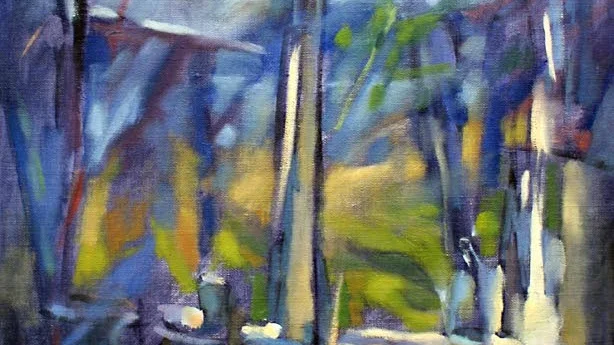 Utsikt II, olja, av Lennart Holmbom.