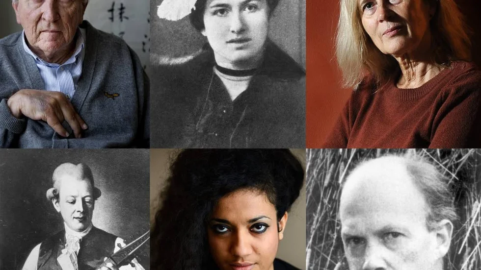 Utvalda poeter. Tomas Tranströmer, Edith Södergran, Katarina Frostenson, Cal Michael Bellman, Athena Farrokhzad och Gunnar Ekelöf är några av de poeter som medverkar i "Svensk poesi".