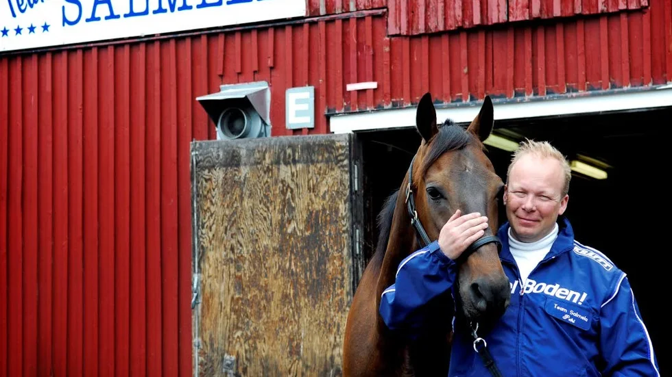 Taggad. Petri Salmela har flera anledningar att se fram mot årets elitloppshelg. Nu är det inte bara storloppet som lockar utan också hans egen unga stjärna MakeTheMark.