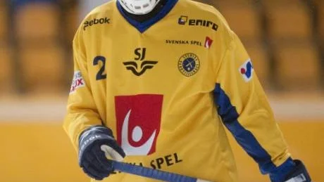Olov Englund i landslagsdressen.