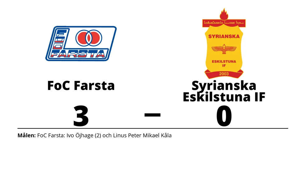 FoC Farsta FF vann mot Syrianska Eskilstuna IF