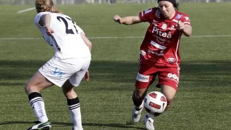 June Pedersen var en av banans bästa spelare i matchen som Piteå förlorade med 1-3. "Med tanke på alla våra chanser så skulle vi ha vunnit", sa hon.