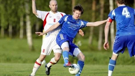 Snart 35-årige Mikael Eriksson gjorde blixtcomeback i Alters tröja. Ont i benen idag? Säkert...